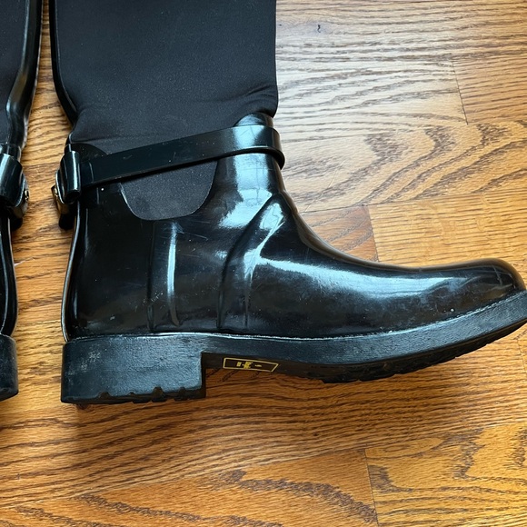 Kate Spade Rain Boots Black with bow - Picture 8 of 13